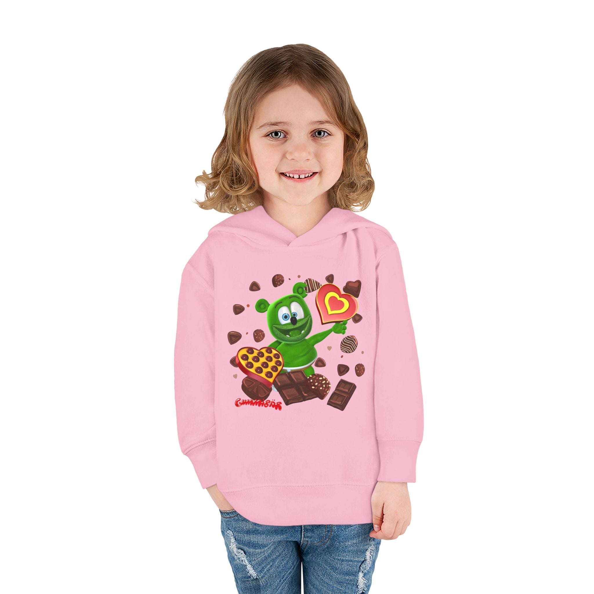 Toddler Fleece Hoodie, Gummy Bear Valentine's Day Celebration, Cute Kids Sweatshirt, Love Theme Pullover, Toddler Clothes, Children's