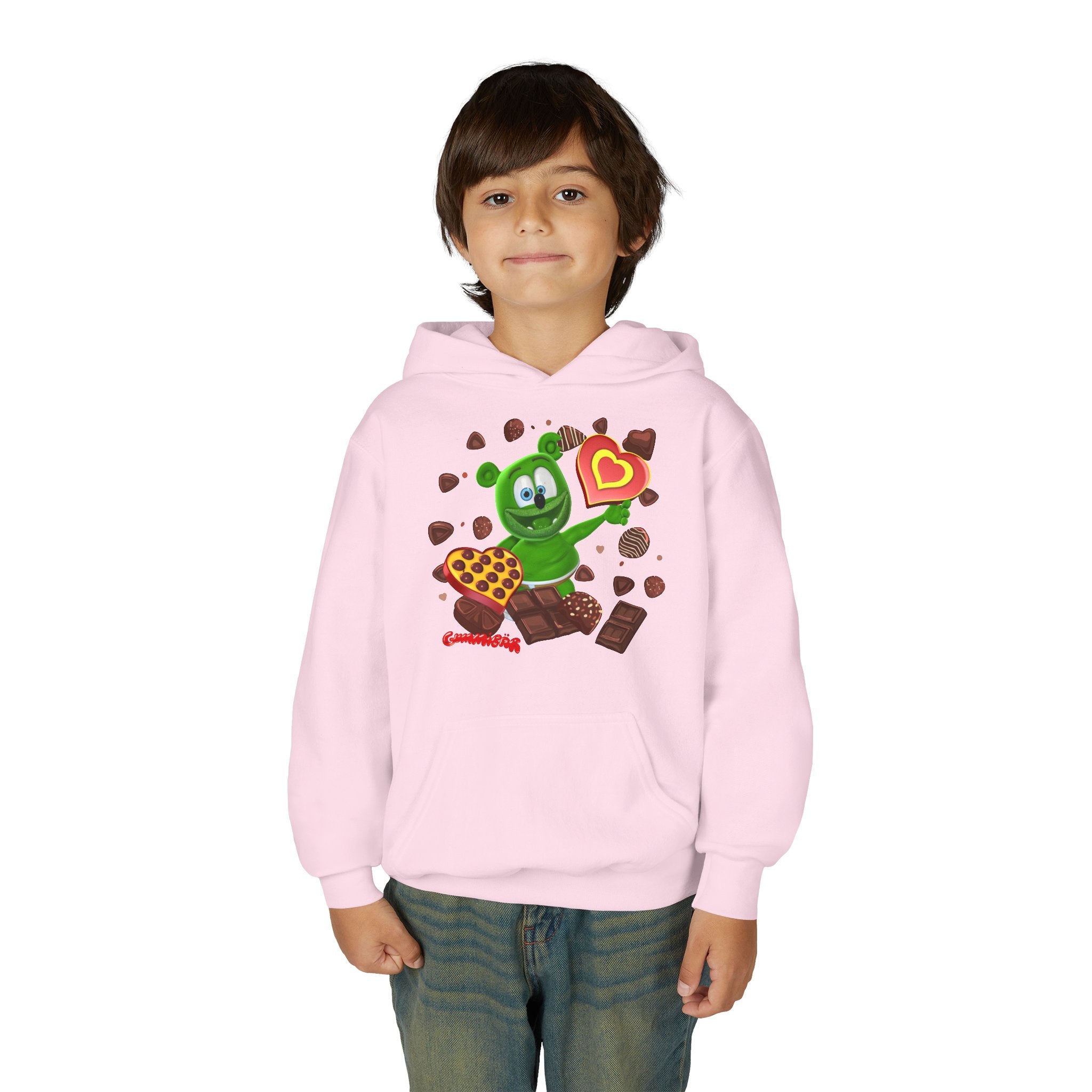 Valentine's Day Gummy Bear Hoodie, Youth Sweatshirt, Gift for Chocolate Lovers, Valentine's Day Sweatshirt, Gummy Bear Lover Gift, Kids