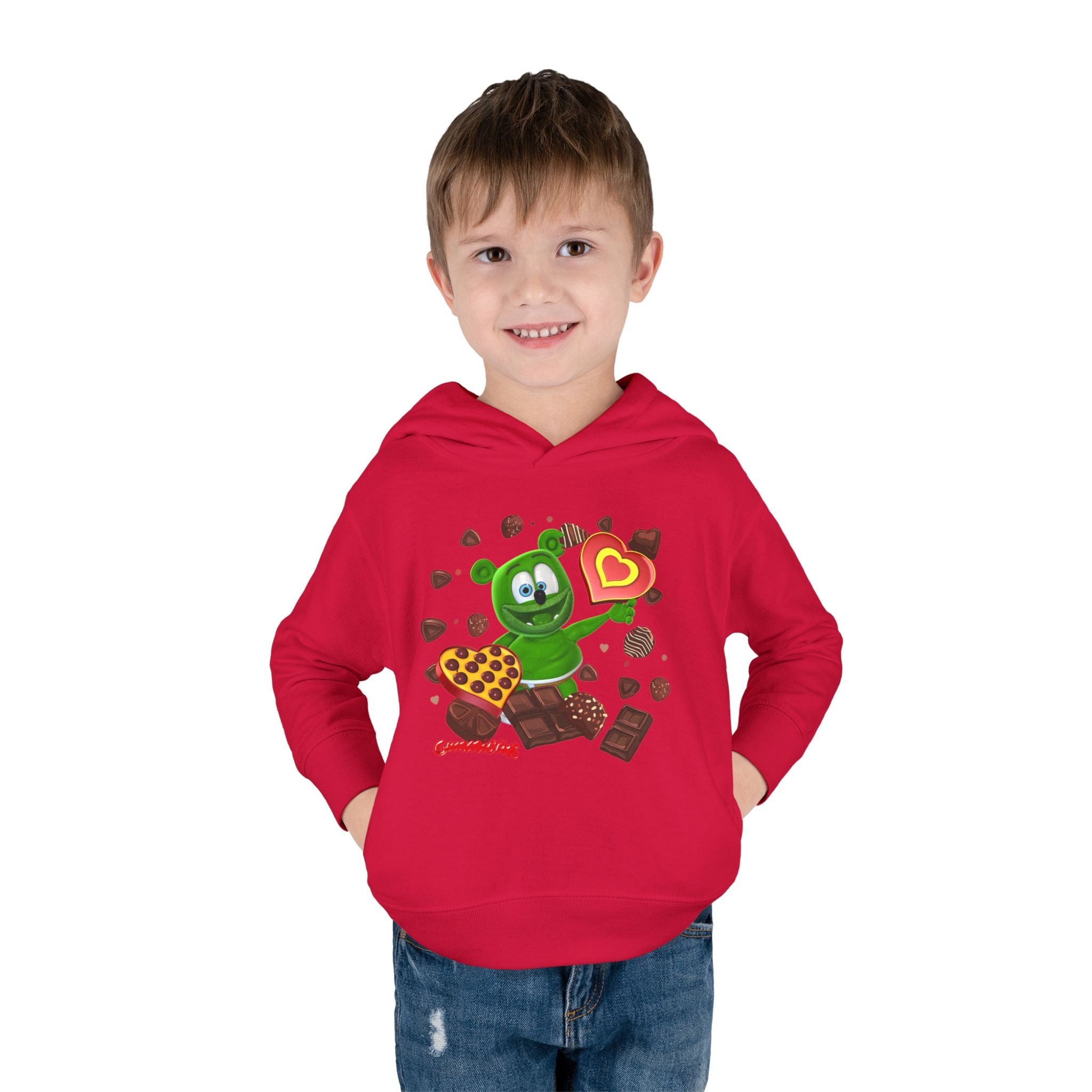 Toddler Fleece Hoodie, Gummy Bear Valentine's Day Celebration, Cute Kids Sweatshirt, Love Theme Pullover, Toddler Clothes, Children's