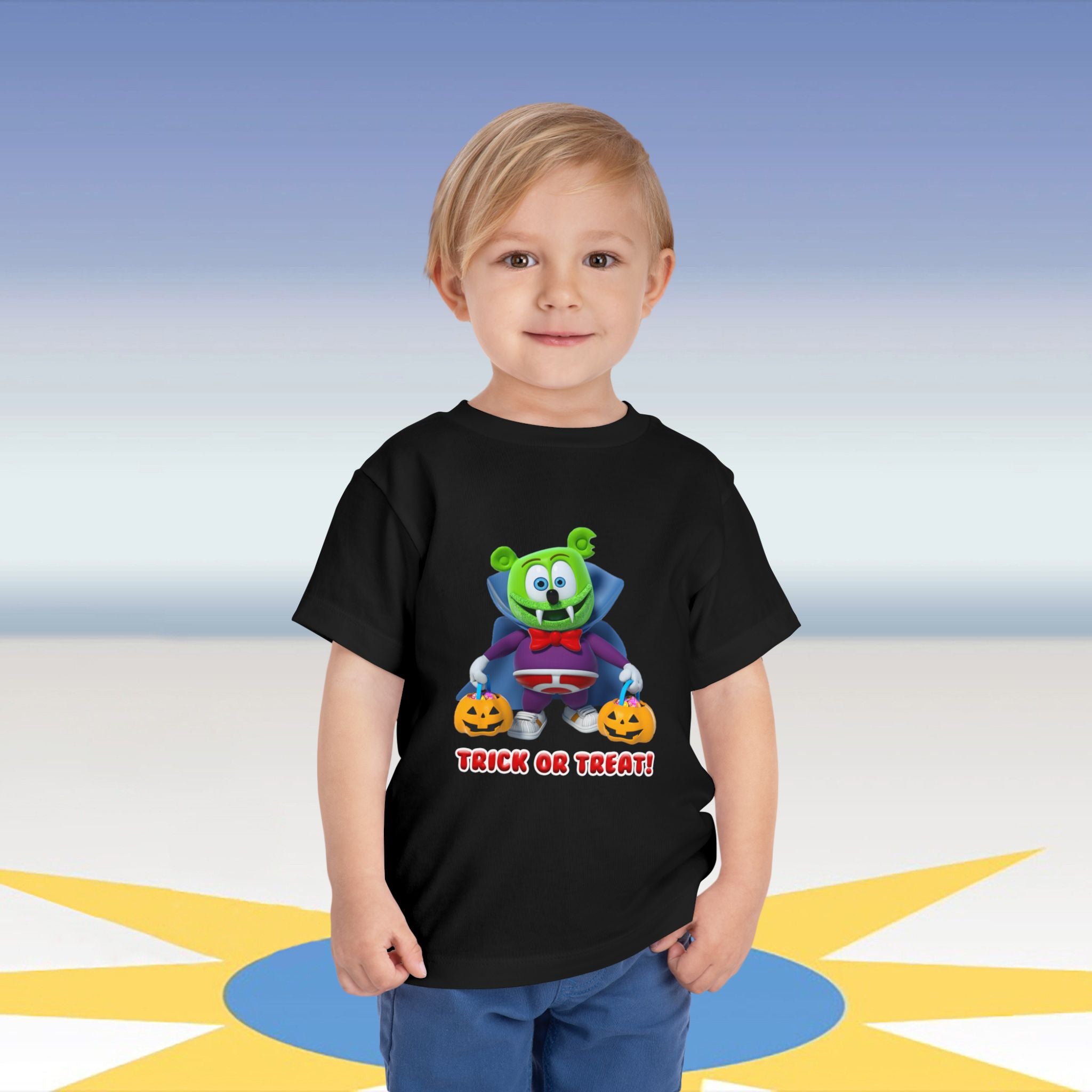 Gummibär Toddler Halloween Tee - Trick or Treat Graphic Shirt, Kids Costume Top, Halloween Party Apparel, Playtime T-Shirt, Cute Toddler Outfit