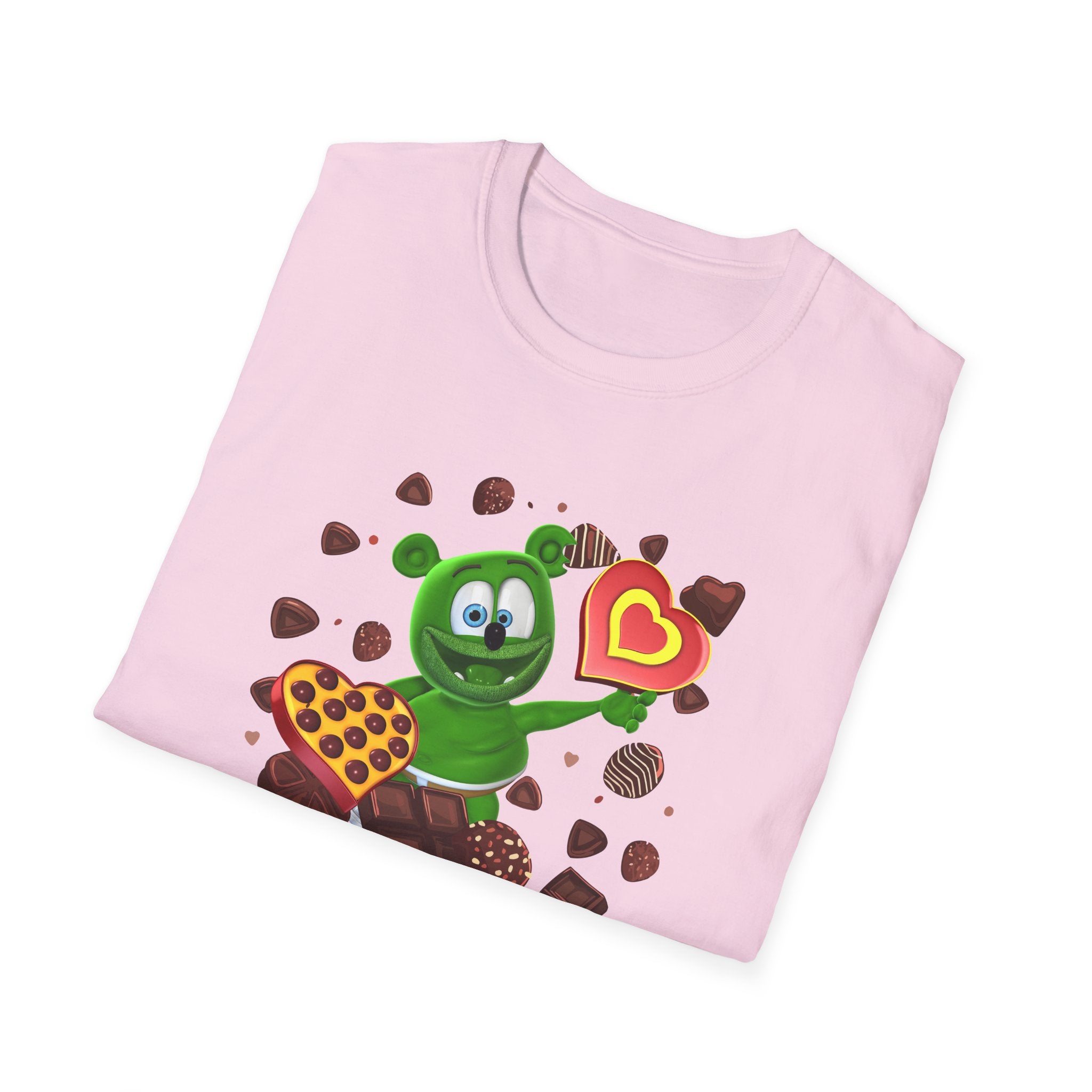 Valentine's Day Gummy Bear Adult Unisex Softstyle T-Shirt - Chocolate Lover, Valentine's Gift, Cute Tee, Holiday Shirt, Sweetheart Top