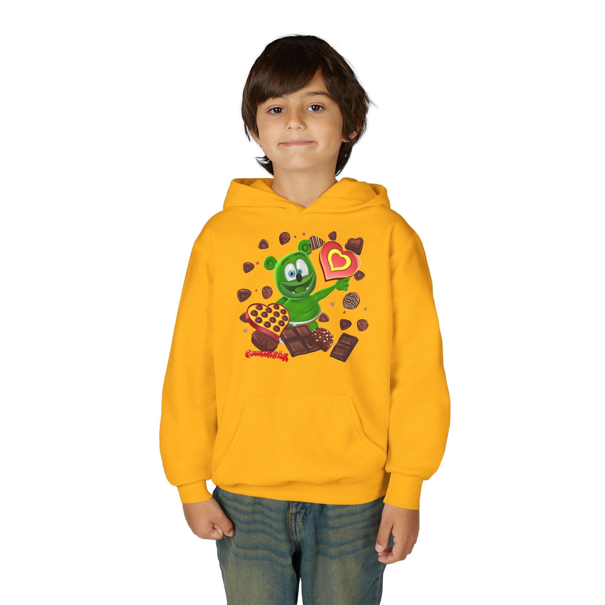 Valentine's Day Gummy Bear Hoodie, Youth Sweatshirt, Gift for Chocolate Lovers, Valentine's Day Sweatshirt, Gummy Bear Lover Gift, Kids