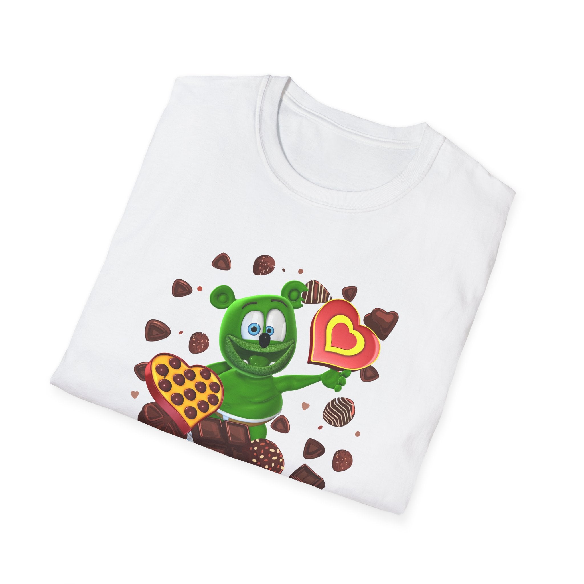 Valentine's Day Gummy Bear Adult Unisex Softstyle T-Shirt - Chocolate Lover, Valentine's Gift, Cute Tee, Holiday Shirt, Sweetheart Top