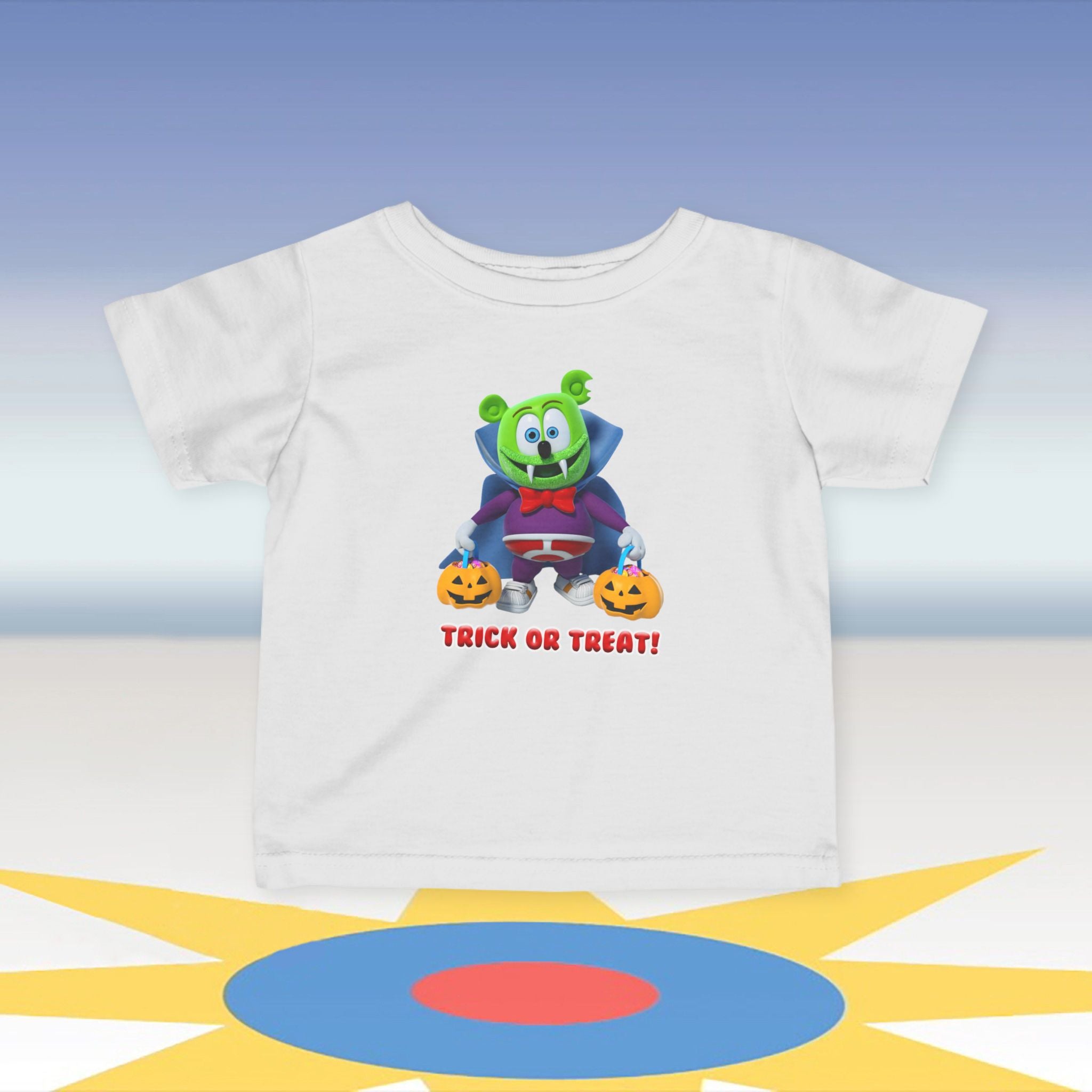 Gummibär Halloween INFANT Tee, Cute Trick or Treat T-Shirt for Babies, Toddler Halloween Apparel, Fun Kids Tee, Baby Costume Shirt