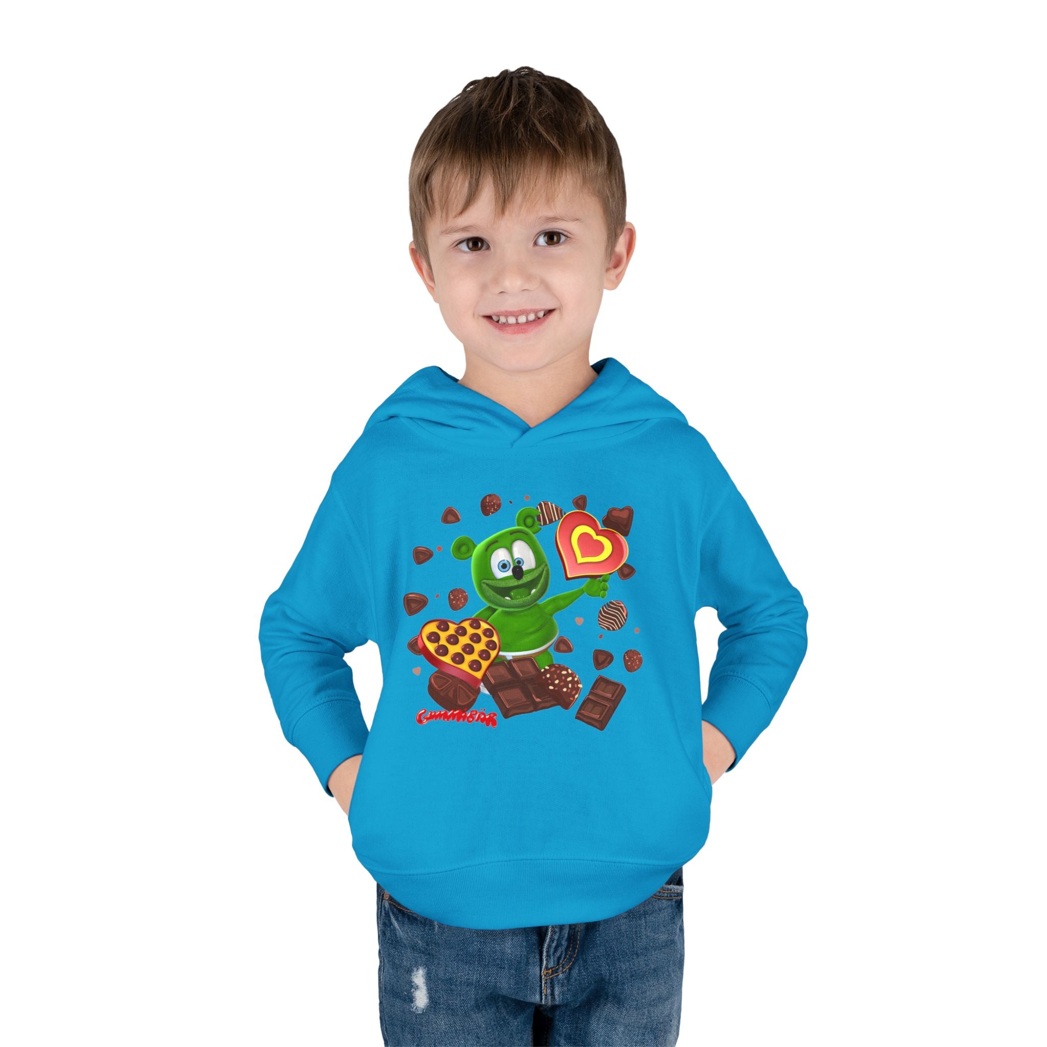 Toddler Fleece Hoodie, Gummy Bear Valentine's Day Celebration, Cute Kids Sweatshirt, Love Theme Pullover, Toddler Clothes, Children's