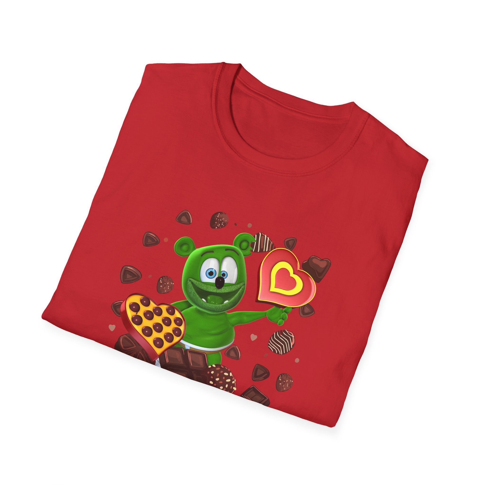 Valentine's Day Gummy Bear Adult Unisex Softstyle T-Shirt - Chocolate Lover, Valentine's Gift, Cute Tee, Holiday Shirt, Sweetheart Top