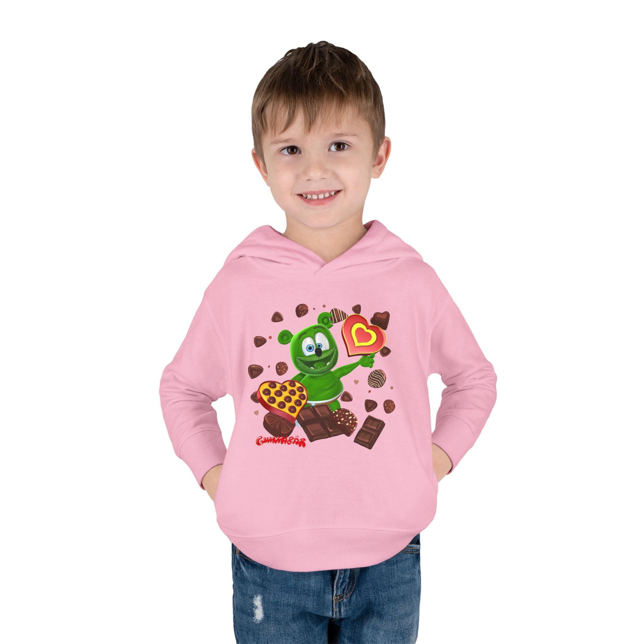Toddler Fleece Hoodie, Gummy Bear Valentine's Day Celebration, Cute Kids Sweatshirt, Love Theme Pullover, Toddler Clothes, Children's