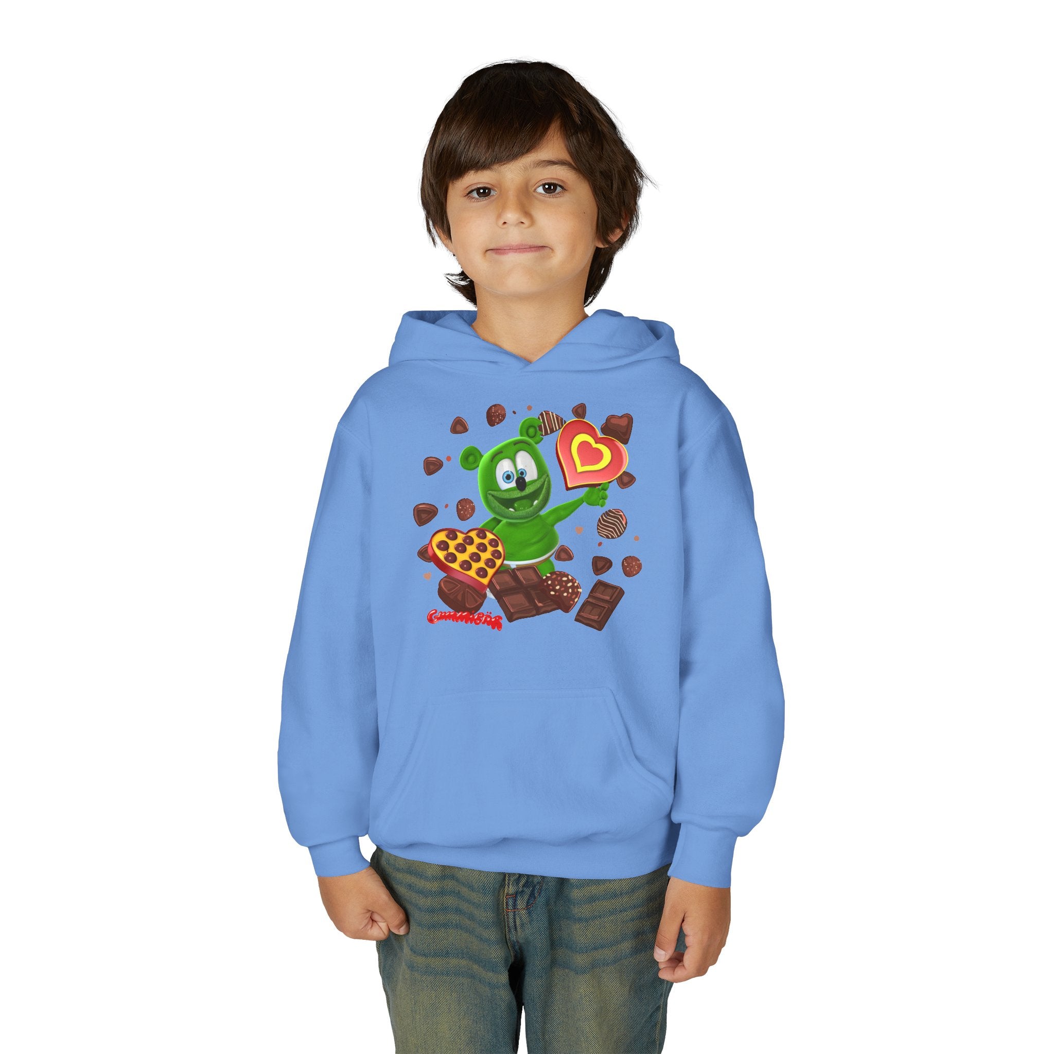 Valentine's Day Gummy Bear Hoodie, Youth Sweatshirt, Gift for Chocolate Lovers, Valentine's Day Sweatshirt, Gummy Bear Lover Gift, Kids