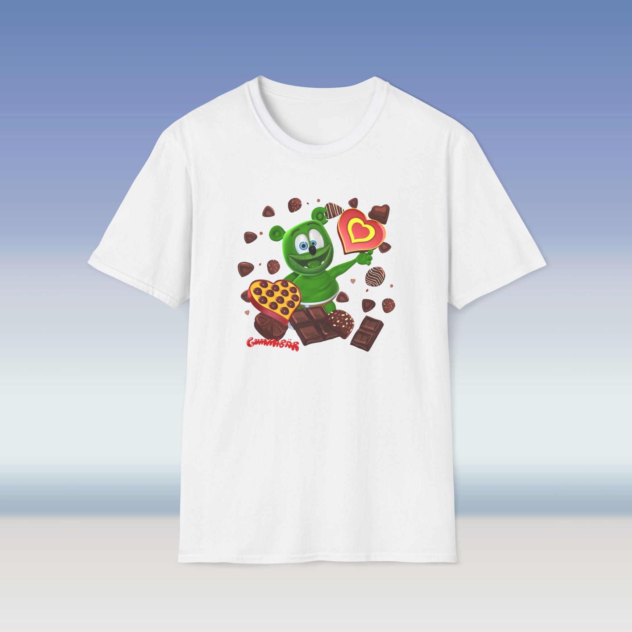 Valentine's Day Gummy Bear Adult Unisex Softstyle T-Shirt - Chocolate Lover, Valentine's Gift, Cute Tee, Holiday Shirt, Sweetheart Top