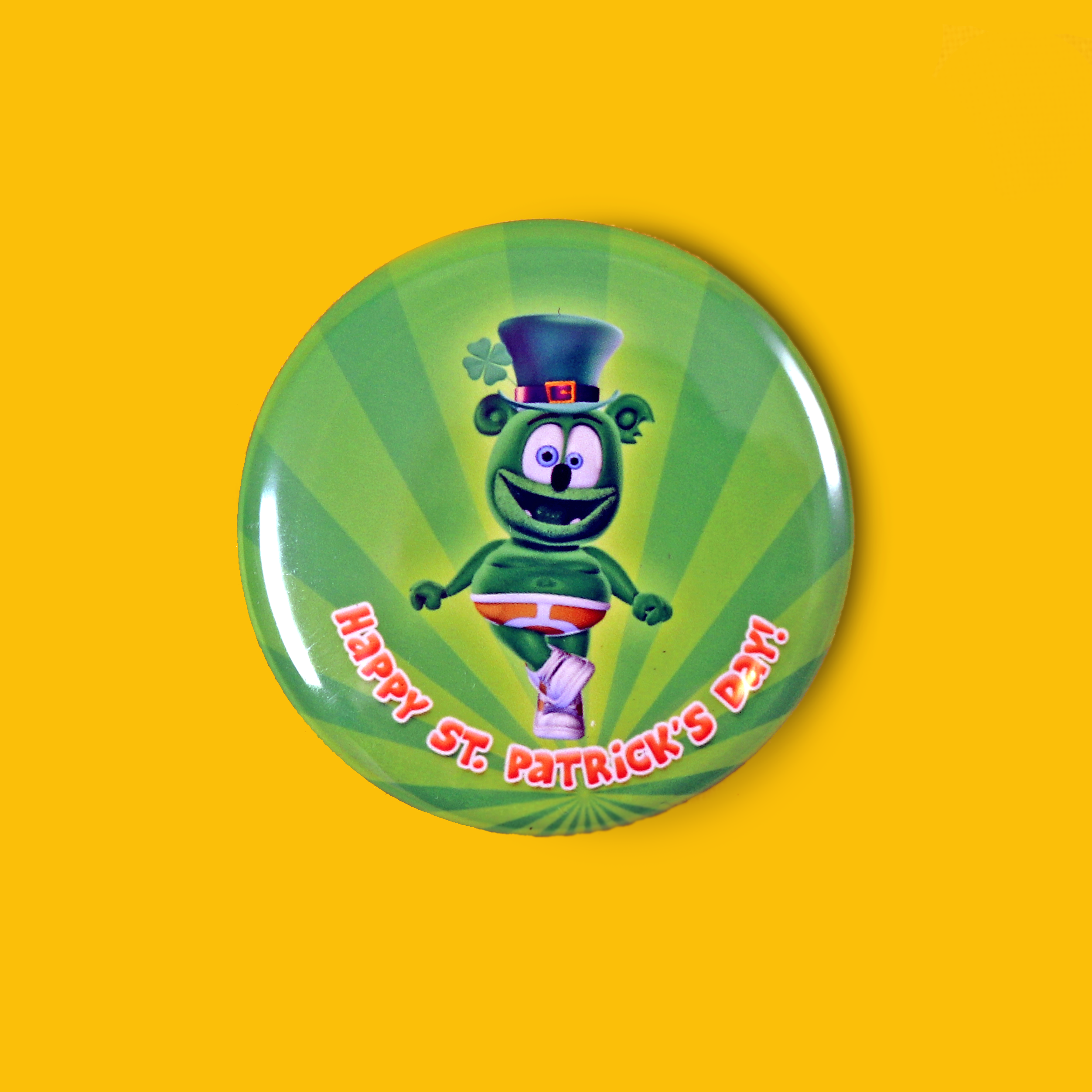 Irish Jig Gummibär (The Gummy Bear) Saint Patrick's Day Button