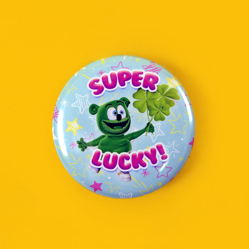 Super Lucky! Gummibär (The Gummy Bear) Saint Patrick's Day Button